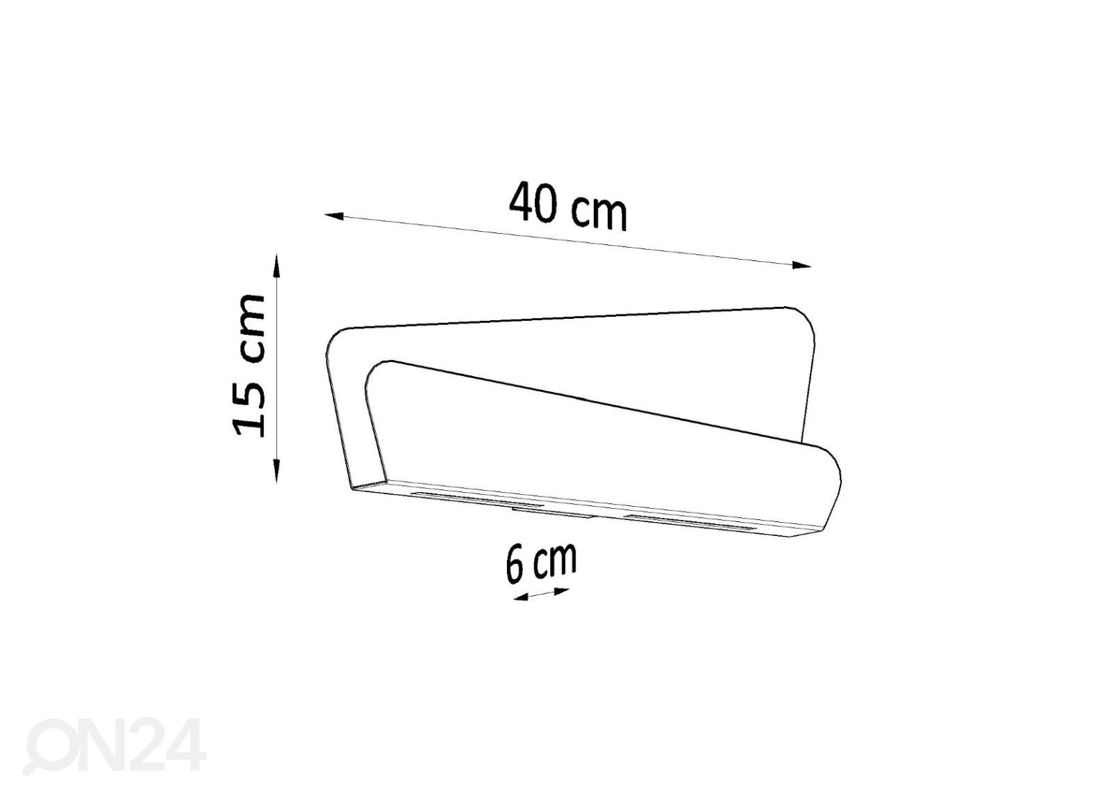 Seinalamp Bascia, valge suurendatud mõõdud