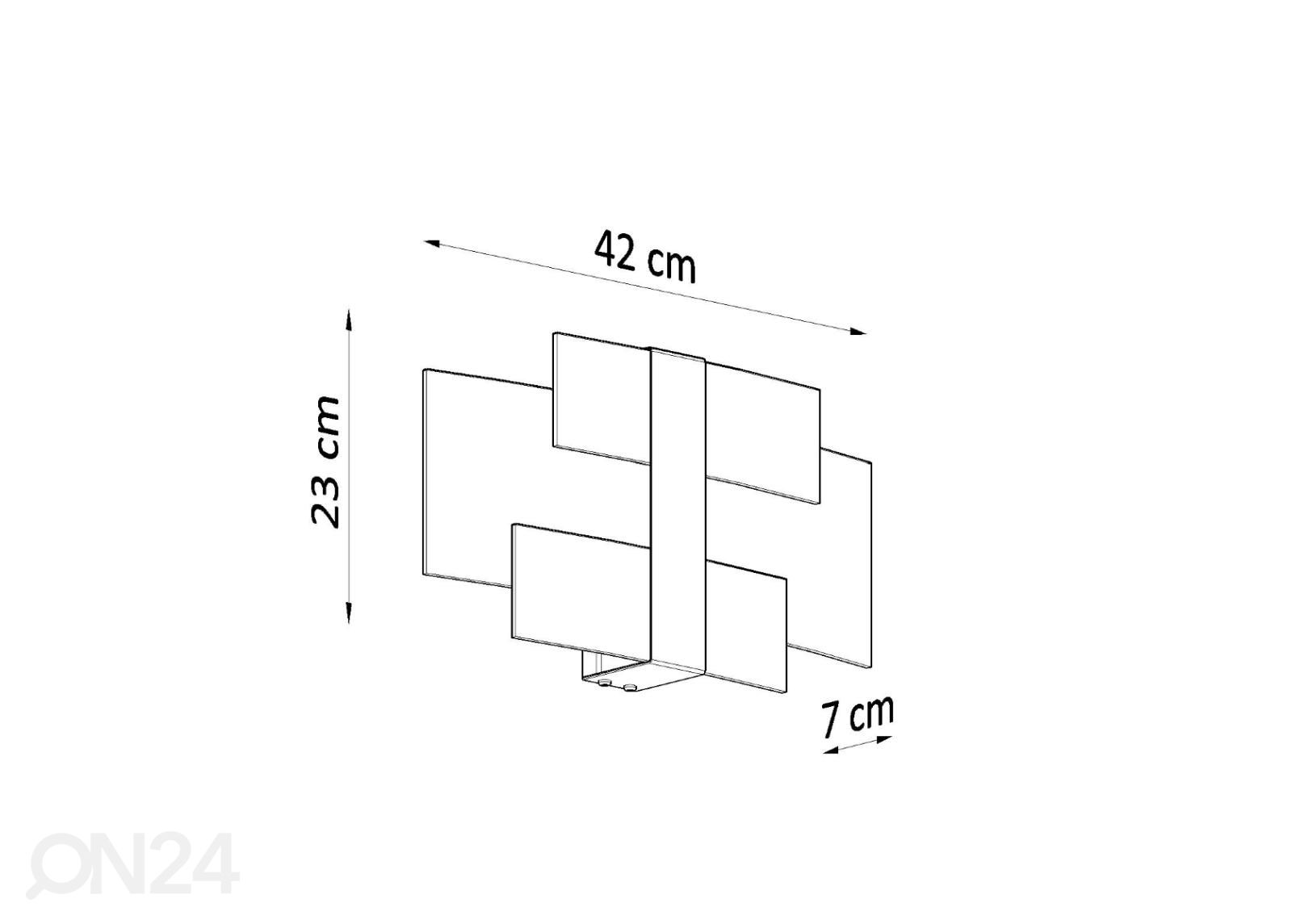 Seinalamp Celia, valge suurendatud mõõdud