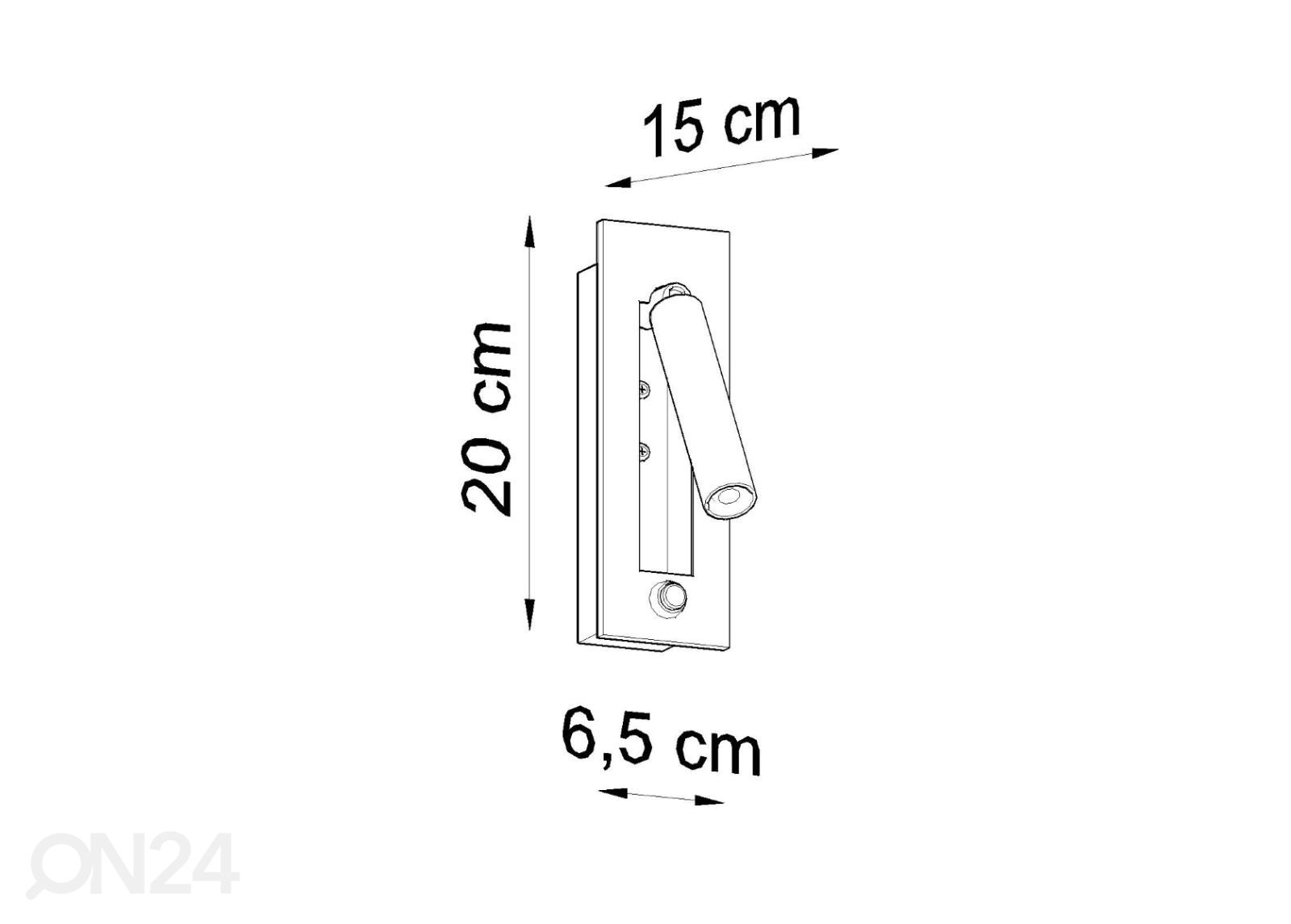 Seinalamp Enif, must suurendatud mõõdud