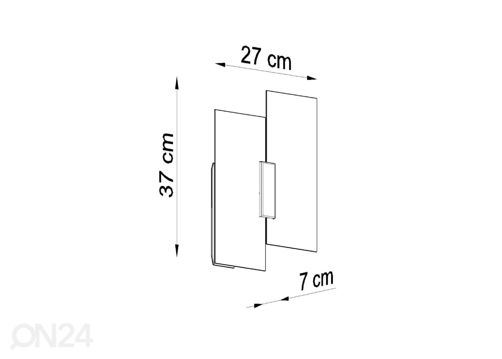 Seinalamp Fabiano suurendatud mõõdud