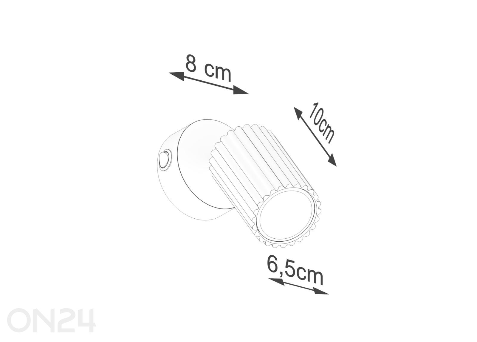 Seinalamp Karbon lülitiga suurendatud mõõdud