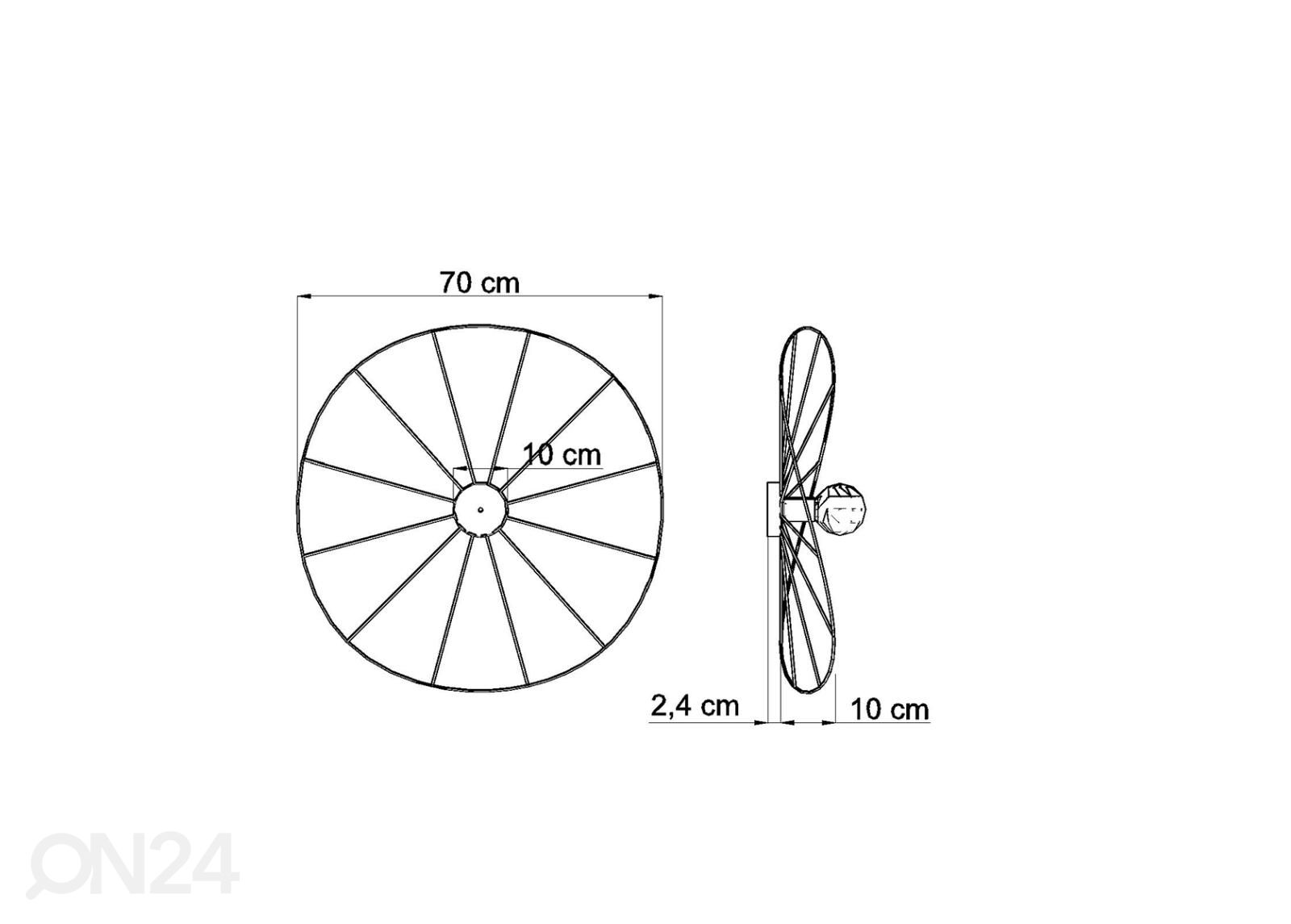Seinalamp/ laelamp ESKOLA suurendatud mõõdud