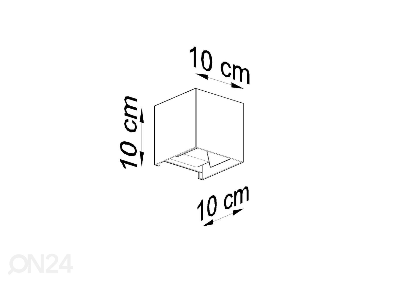Seinalamp Luca LED suurendatud mõõdud