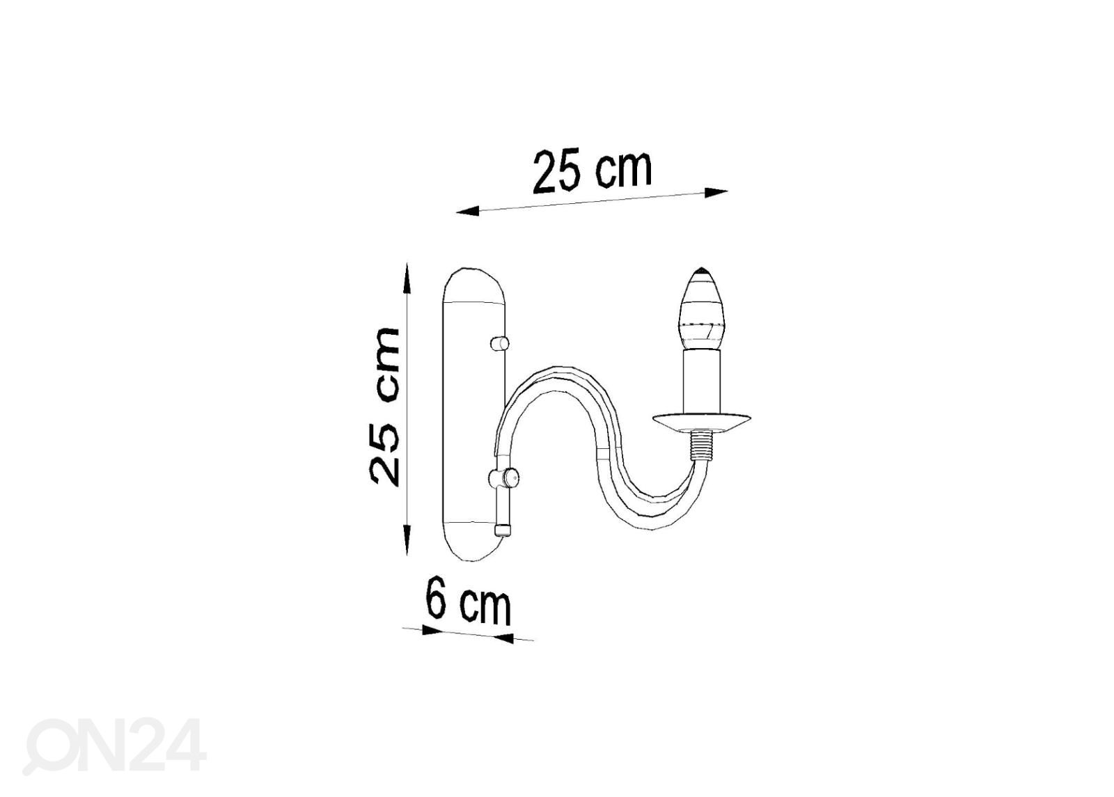 Seinalamp Minerwa suurendatud mõõdud