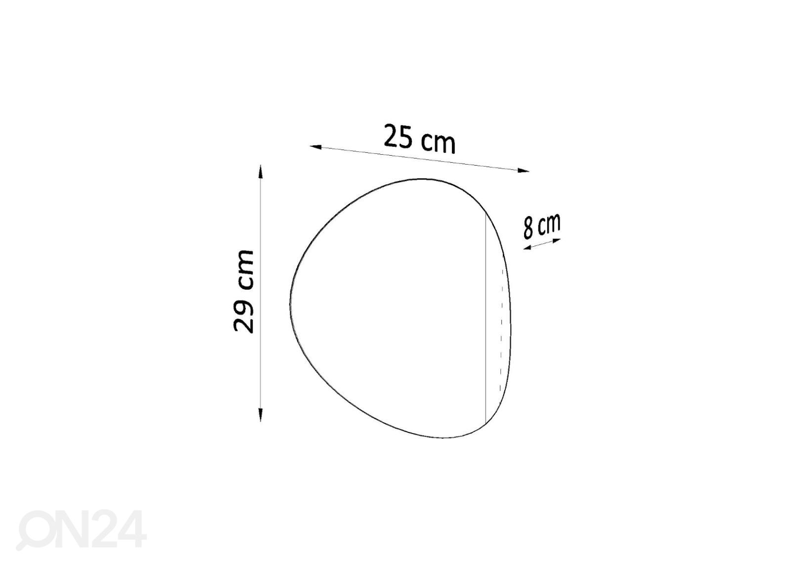 Seinalamp Senses suurendatud mõõdud