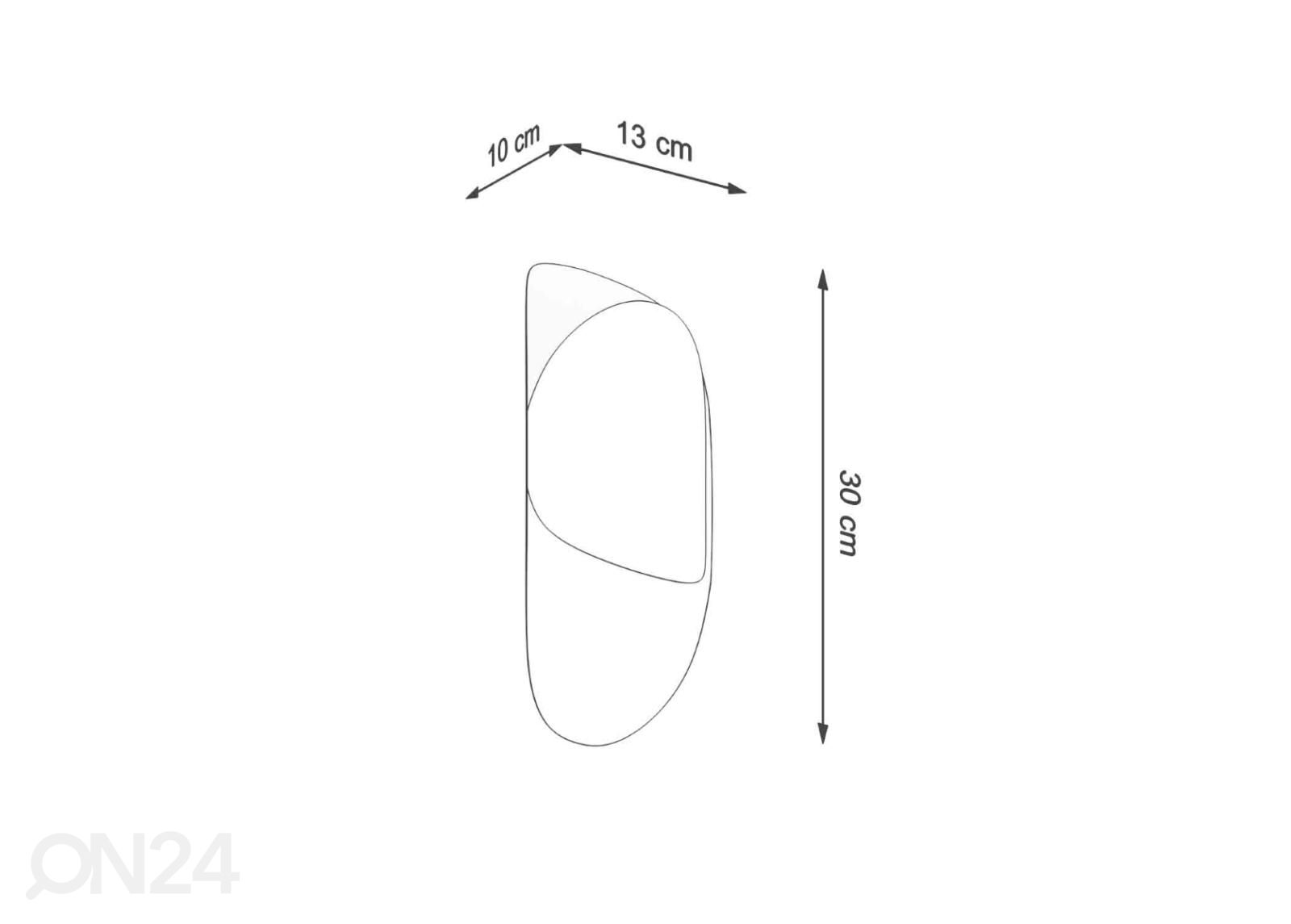 Seinalamp Tear suurendatud mõõdud