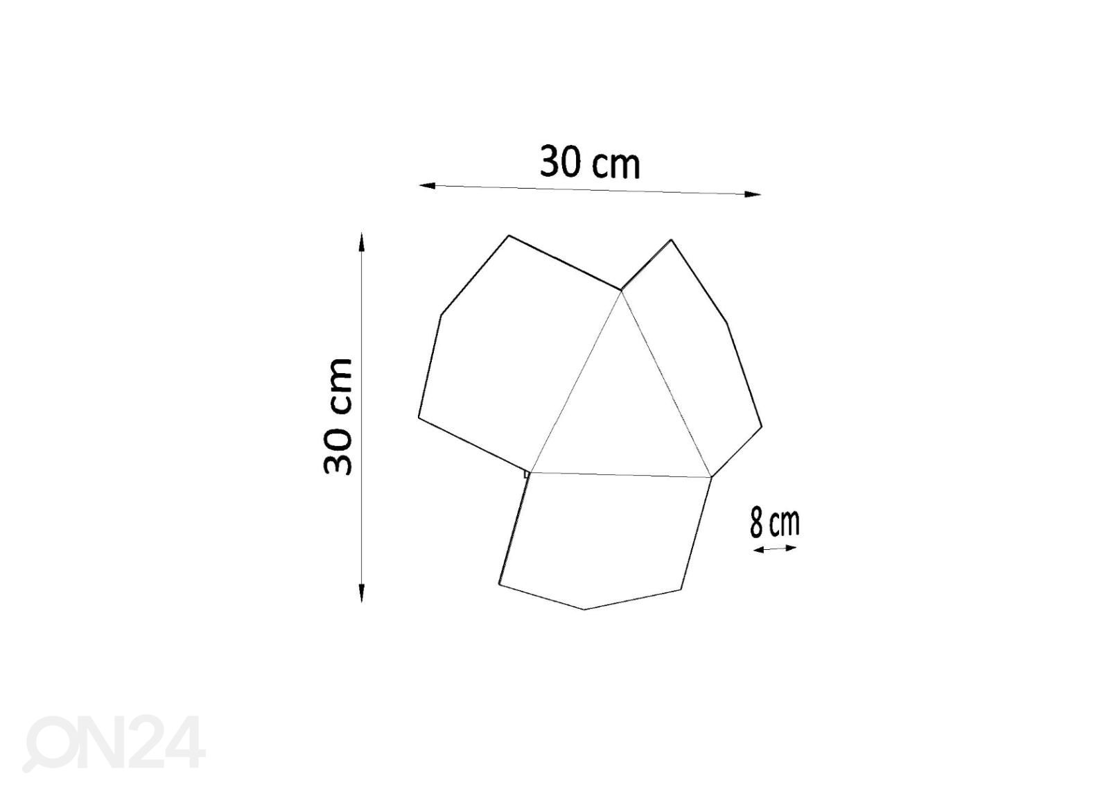 Seinalamp Tre suurendatud mõõdud