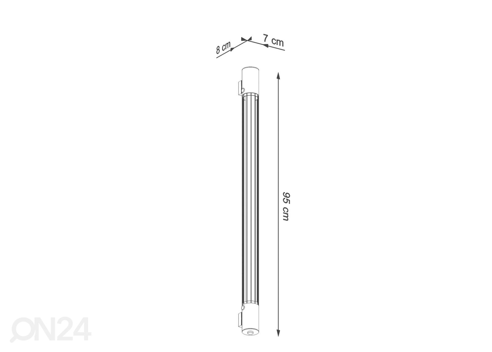 Seinalamp Valo, must suurendatud mõõdud