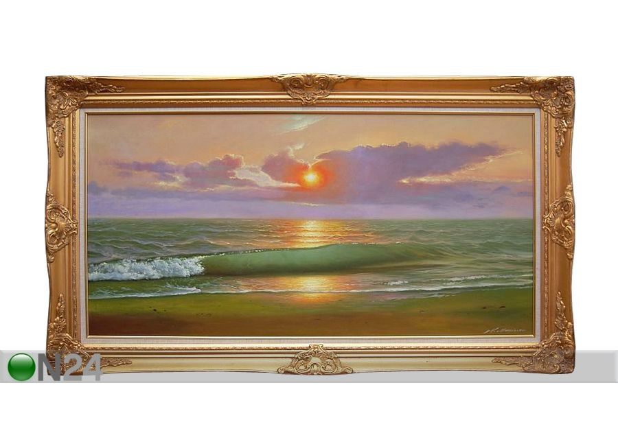 Seinamaal Õhtune meri 83x143 cm suurendatud