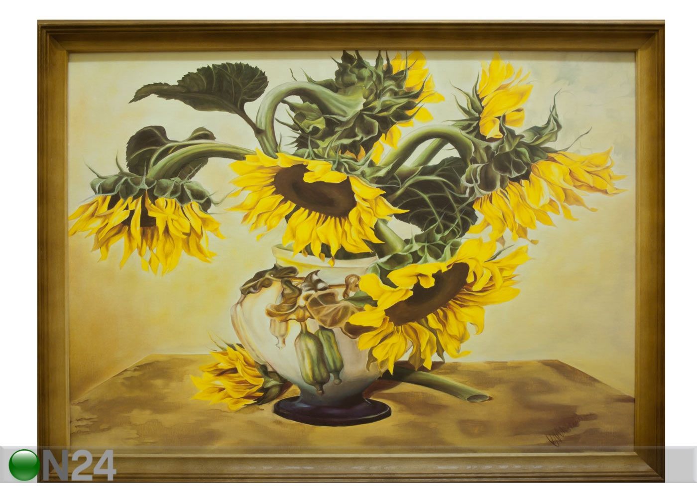 Seinamaal Päevalilled 56x76 cm suurendatud