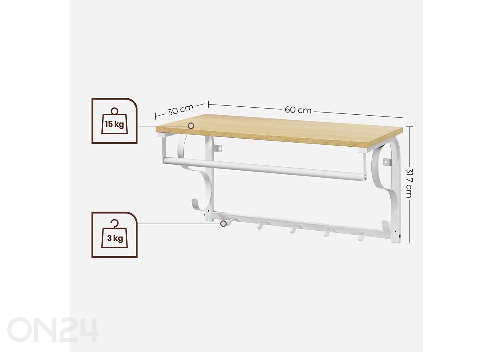 Seinanagi 60 cm suurendatud mõõdud