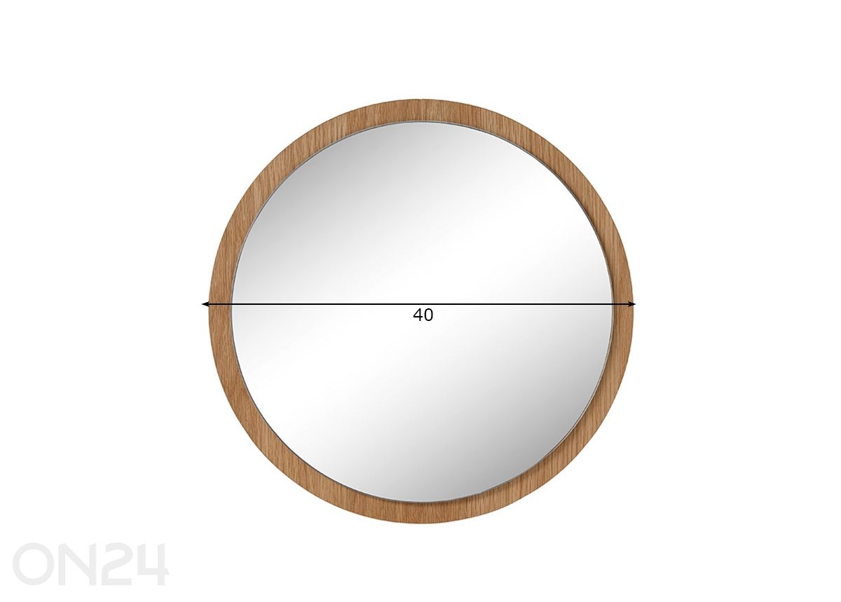 Seinapeegel Ø 40 cm suurendatud mõõdud