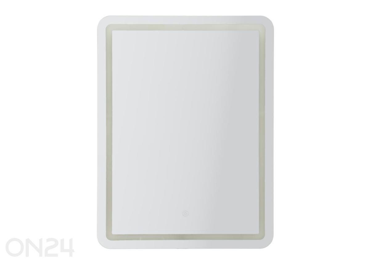 Seinapeegel LED 60x80 cm, hõbedane suurendatud