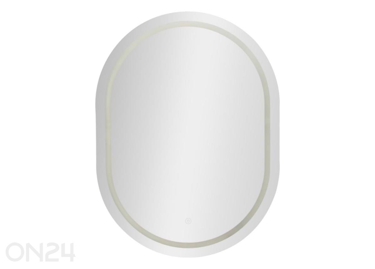 Seinapeegel LED 60x80 cm, hõbedane suurendatud