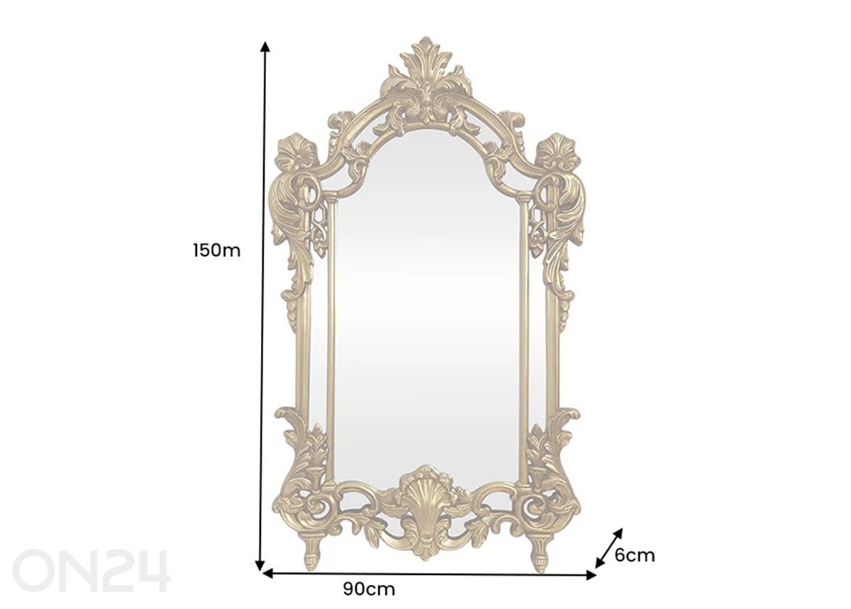 Seinapeegel Opulent suurendatud mõõdud