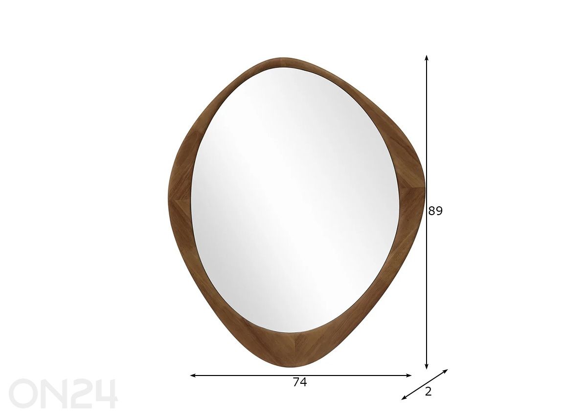 Seinapeegel Organic suurendatud mõõdud