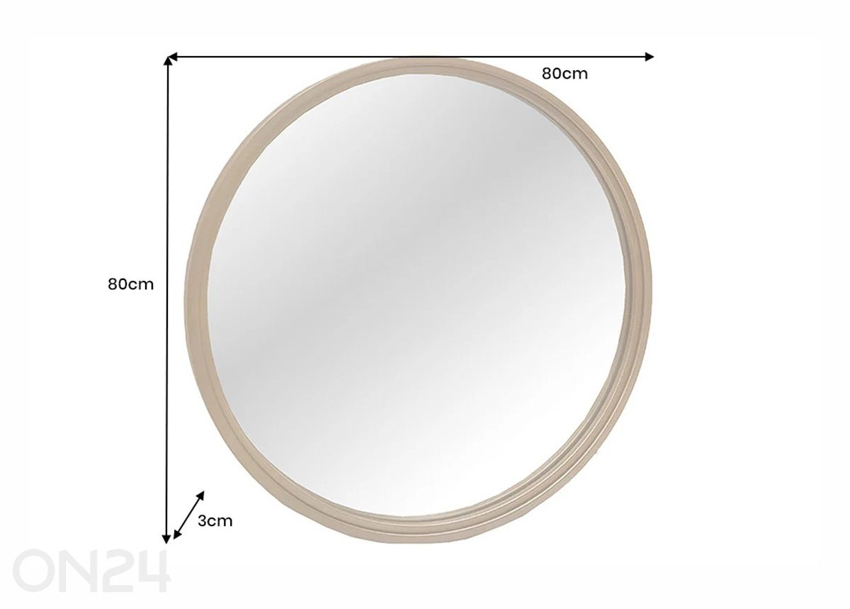 Seinapeegel Portrait Ø 80 cm suurendatud mõõdud