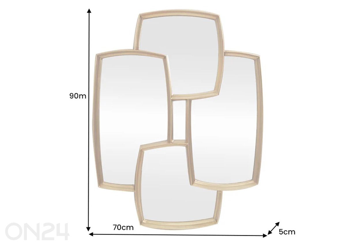 Seinapeegel Quadra suurendatud mõõdud