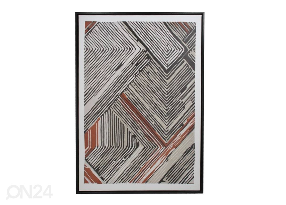 Seinapilt Graphic Black 50x70 cm, must/oranž suurendatud