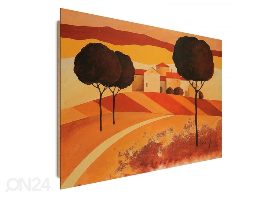 Seinapilt Town 3D 98x68 cm suurendatud