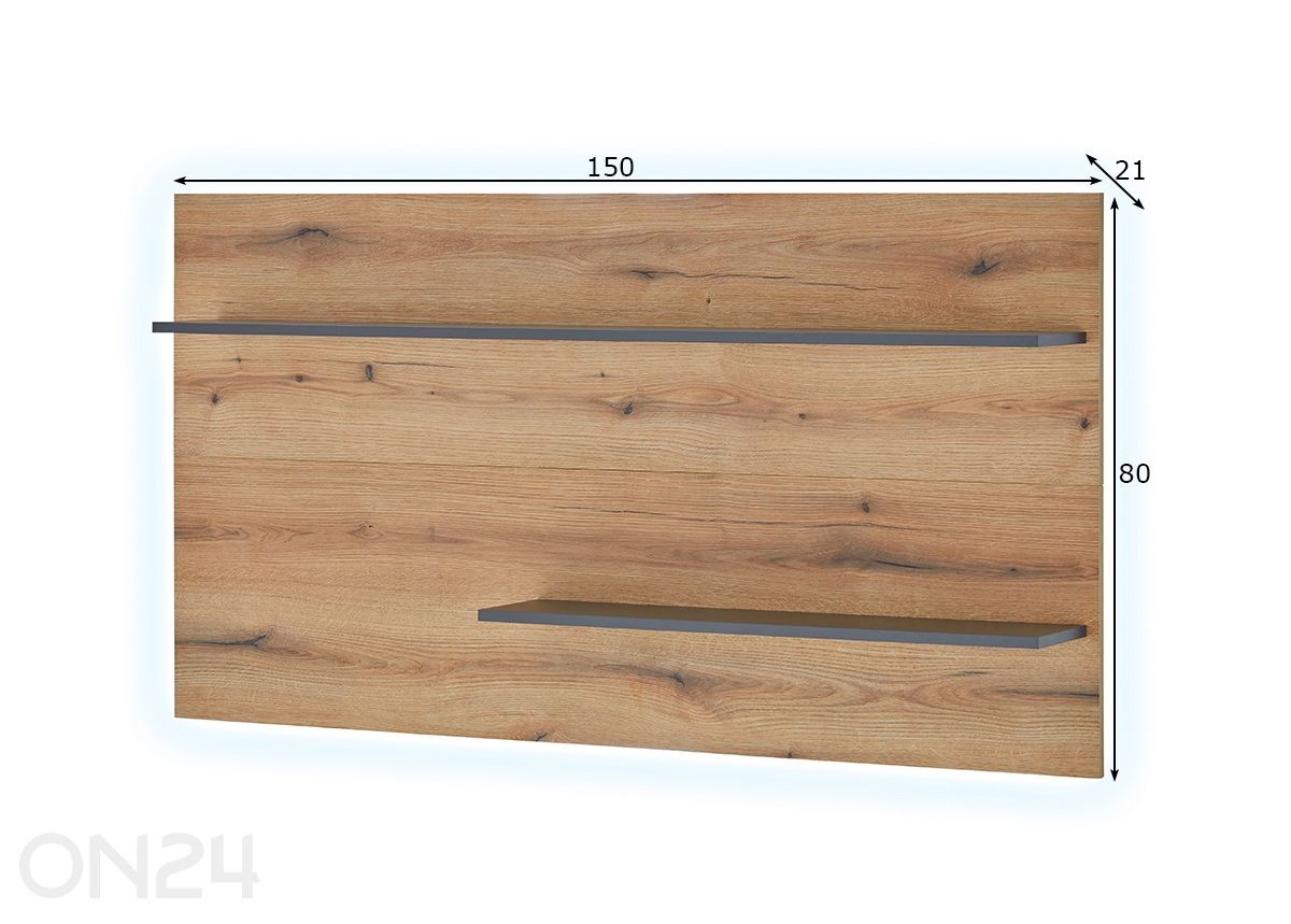 Seinariiul 150 cm suurendatud mõõdud