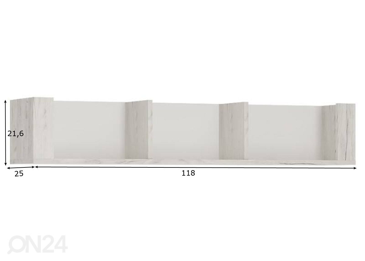 Seinariiul Angel 118 cm suurendatud mõõdud