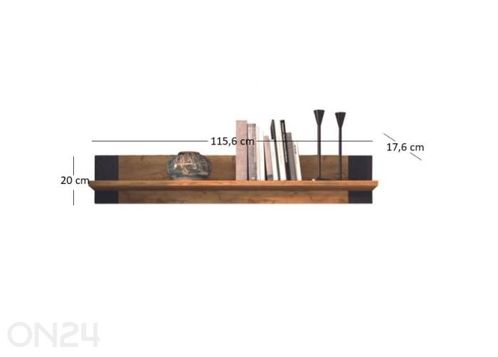 Seinariiul Wood 115,6 cm suurendatud mõõdud