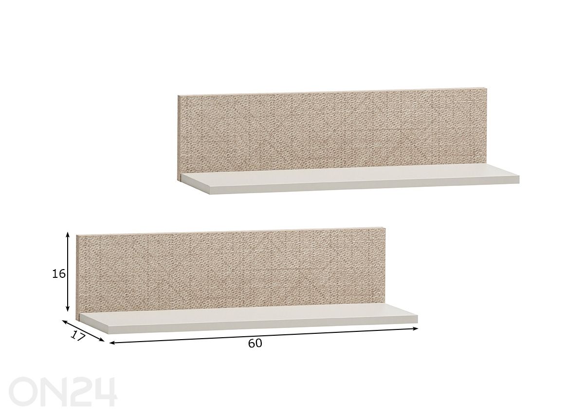 Seinariiulite komplekt Edno, 2 tk suurendatud