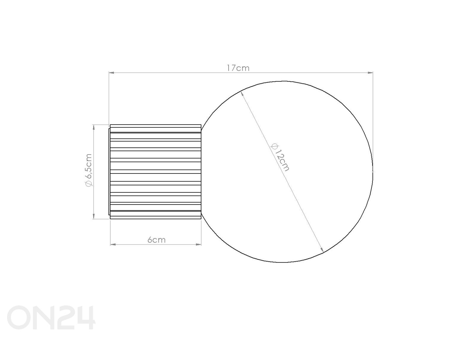 Seinavalgusti Halo, IP44 suurendatud mõõdud