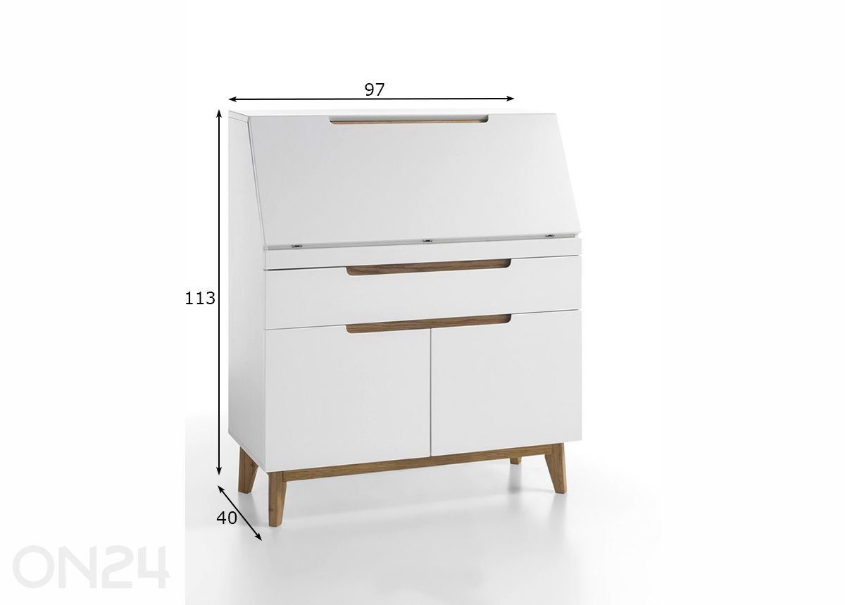 Sekretärkapp Cervo suurendatud mõõdud