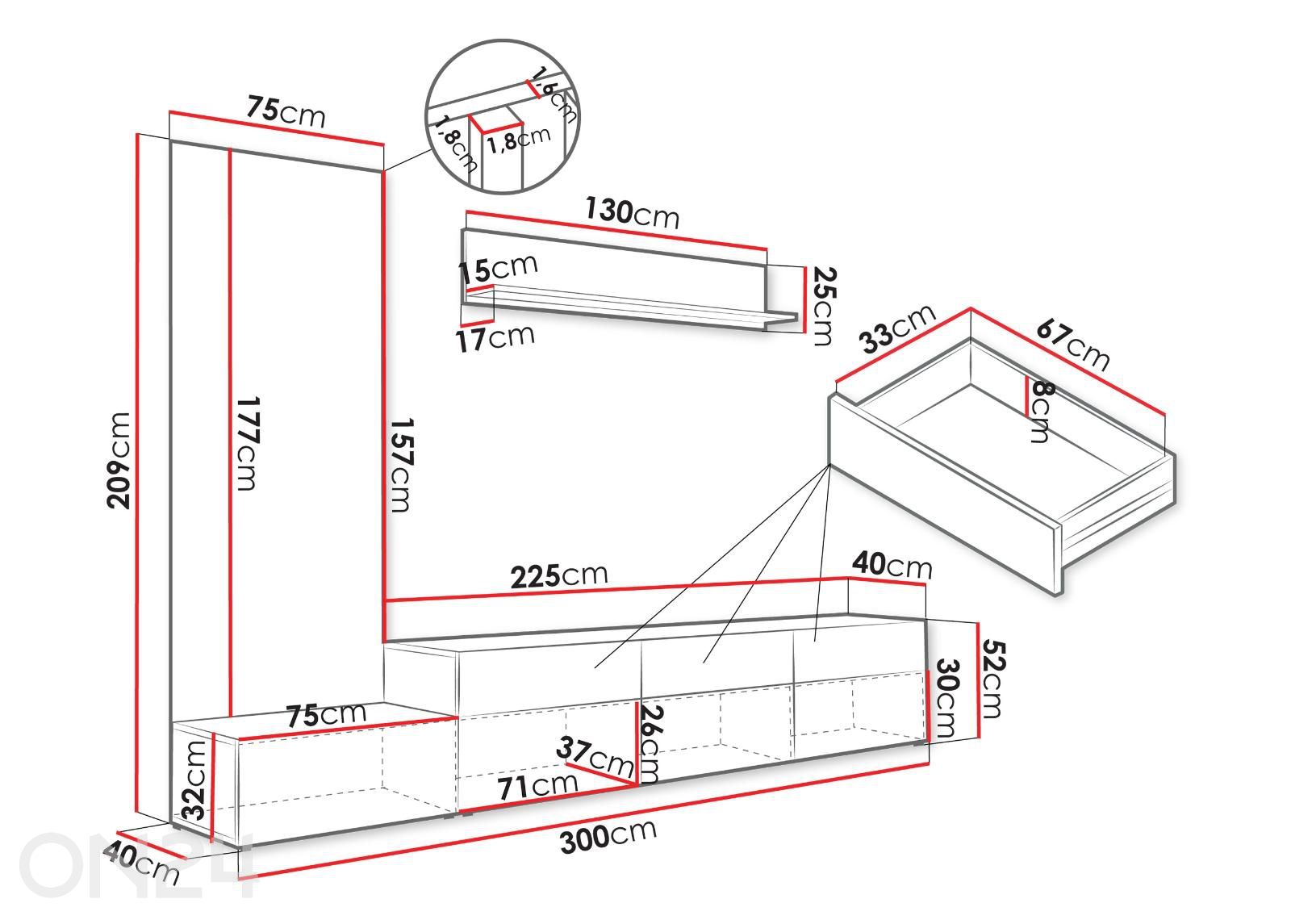Sektsioon Narezi II suurendatud mõõdud