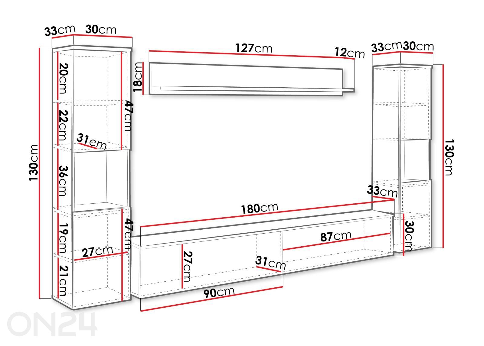 Sektsioon Paris suurendatud mõõdud
