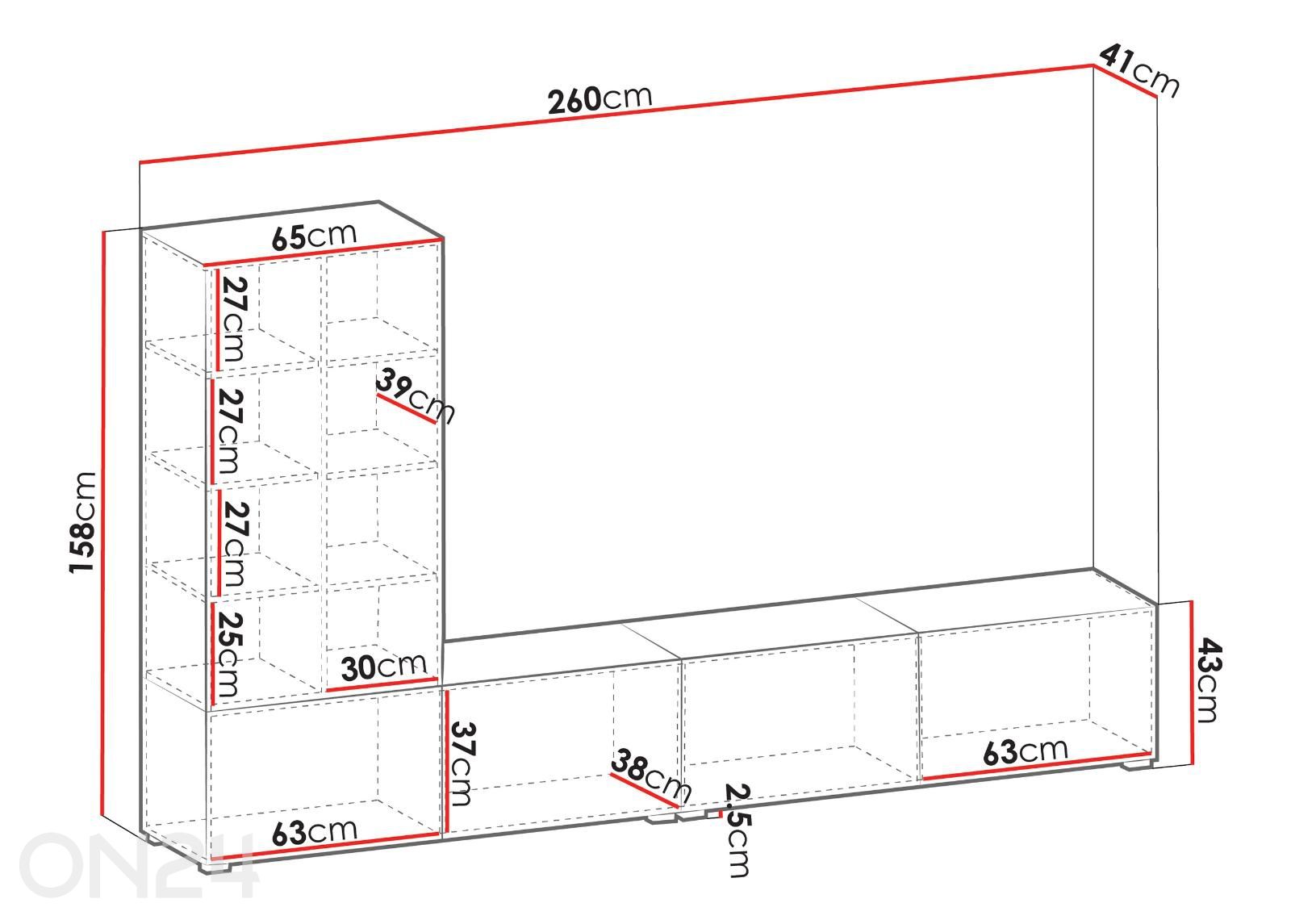 Sektsioon Tiwori + LED suurendatud mõõdud