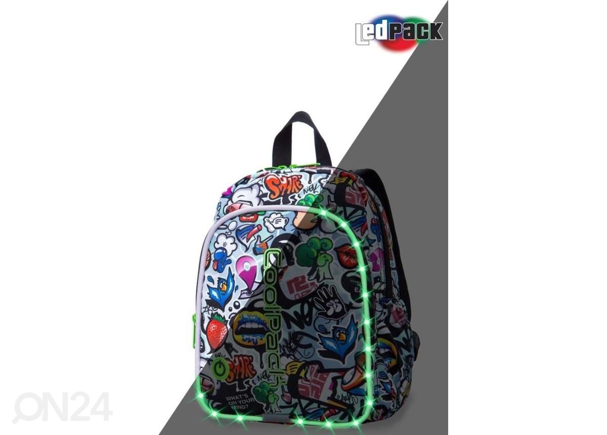 Seljakott CoolPack Bobby Lastele LED Graffiti 8L suurendatud