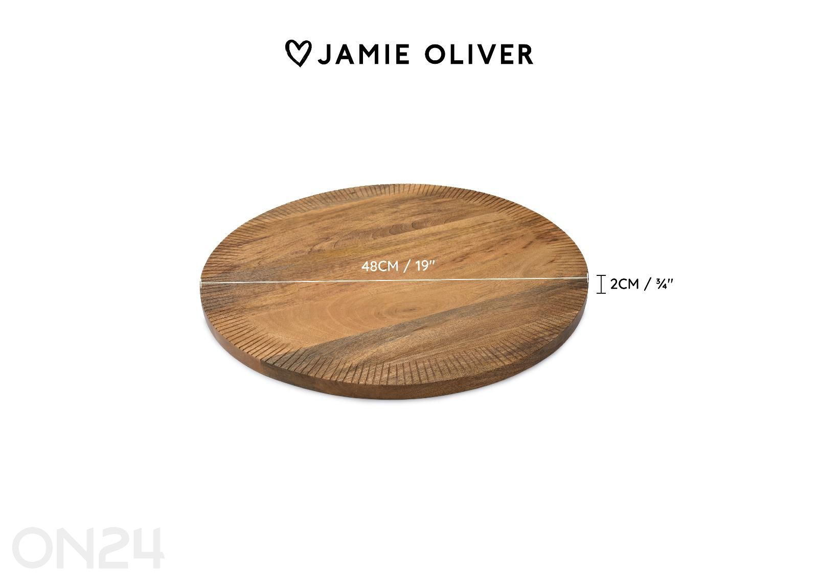 Serveerimisalus Jamie Oliver Big love all-rounder board Ø 38 cm suurendatud mõõdud