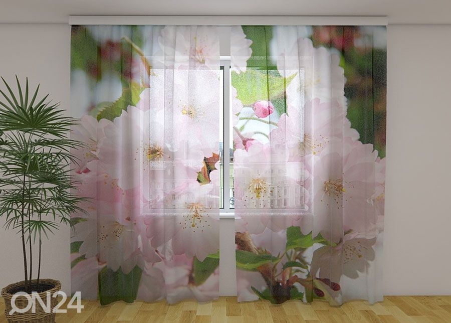 Šifoon-fotokardin Aroma of Spring 240x220 cm suurendatud