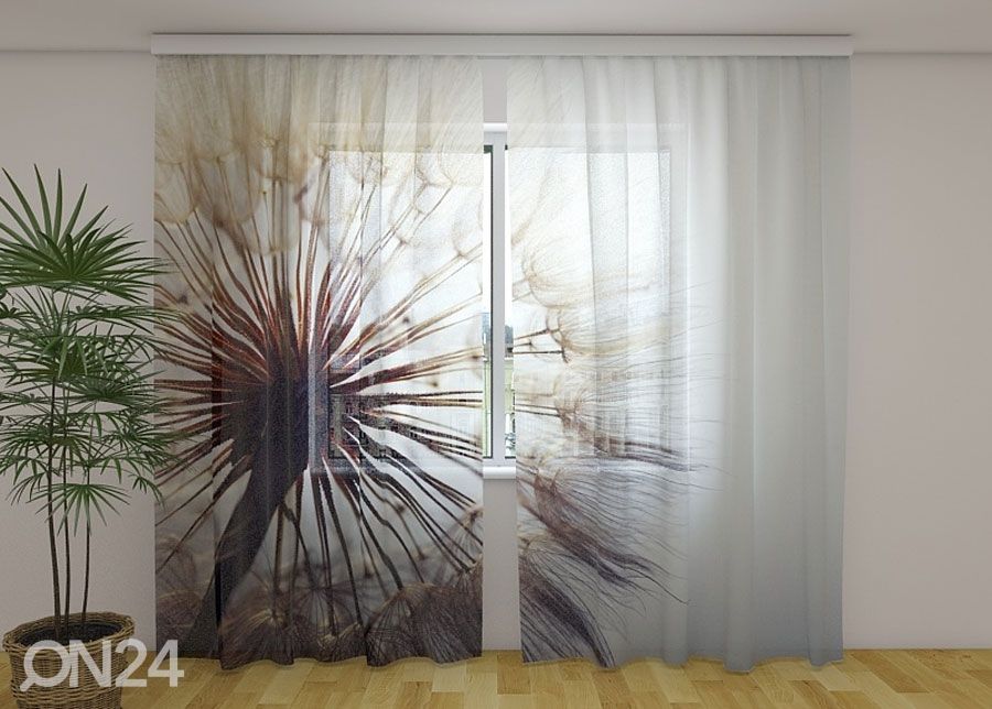 Šifoon-fotokardin Dandelion 240x220 cm suurendatud