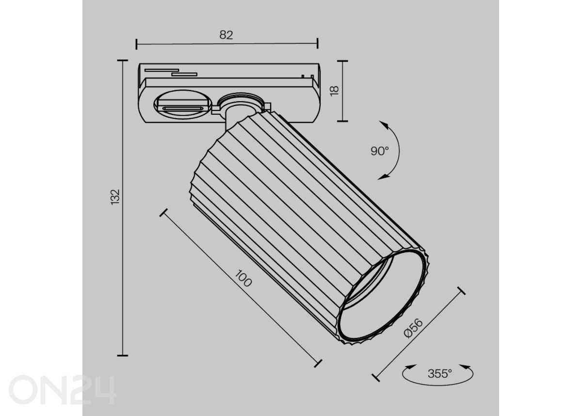 Siinivalgusti ühefaasiline Calipso suurendatud mõõdud