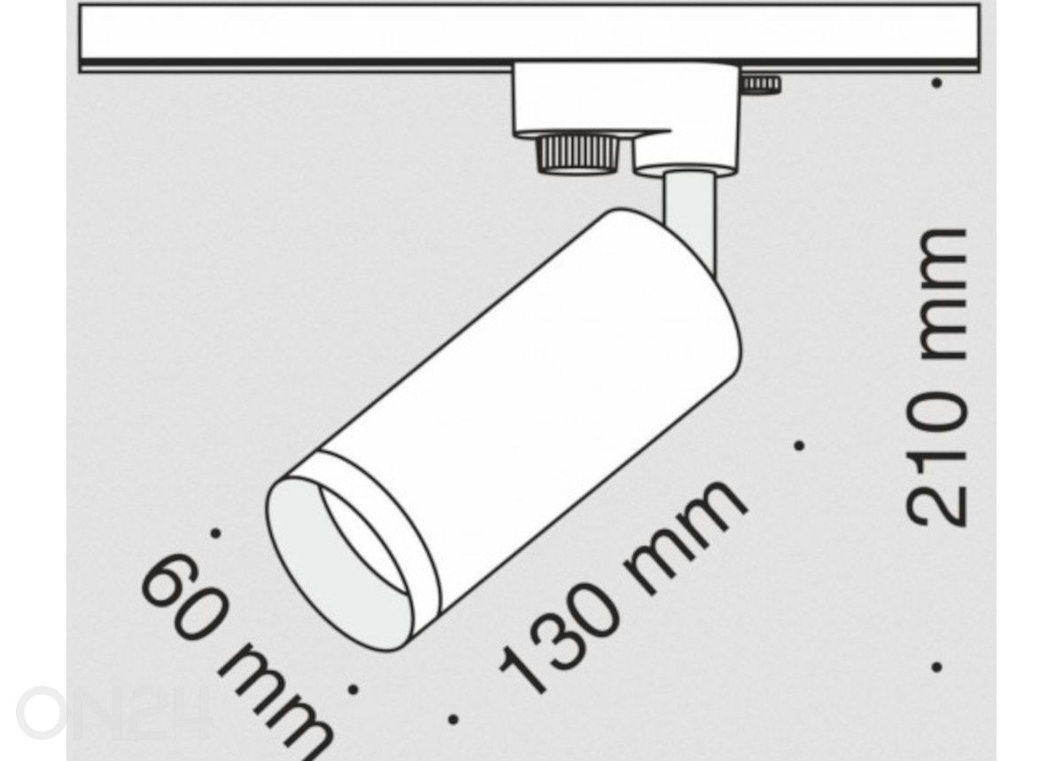 Siinivalgusti ühefaasiline Vuoro suurendatud mõõdud