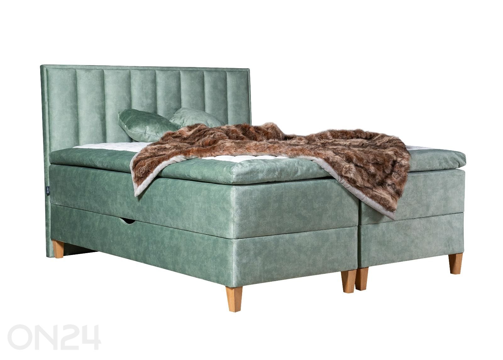 Sime Beds pesukastiga kontinentaalvoodi Mileen 140x210 cm suurendatud