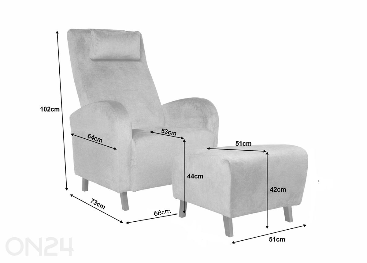 Sime Beds tugitool Emma + tumba suurendatud mõõdud