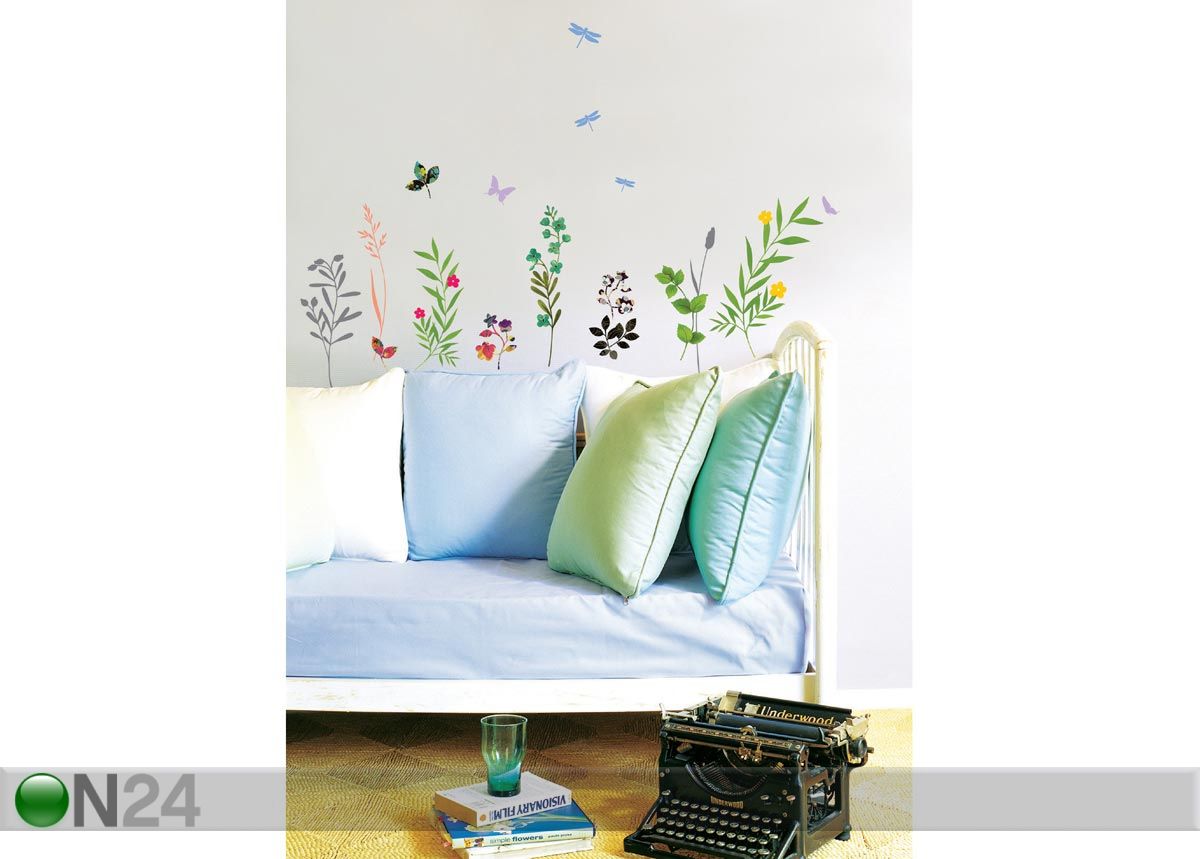 Sisustuskleebis Värvilised kõrred suurendatud