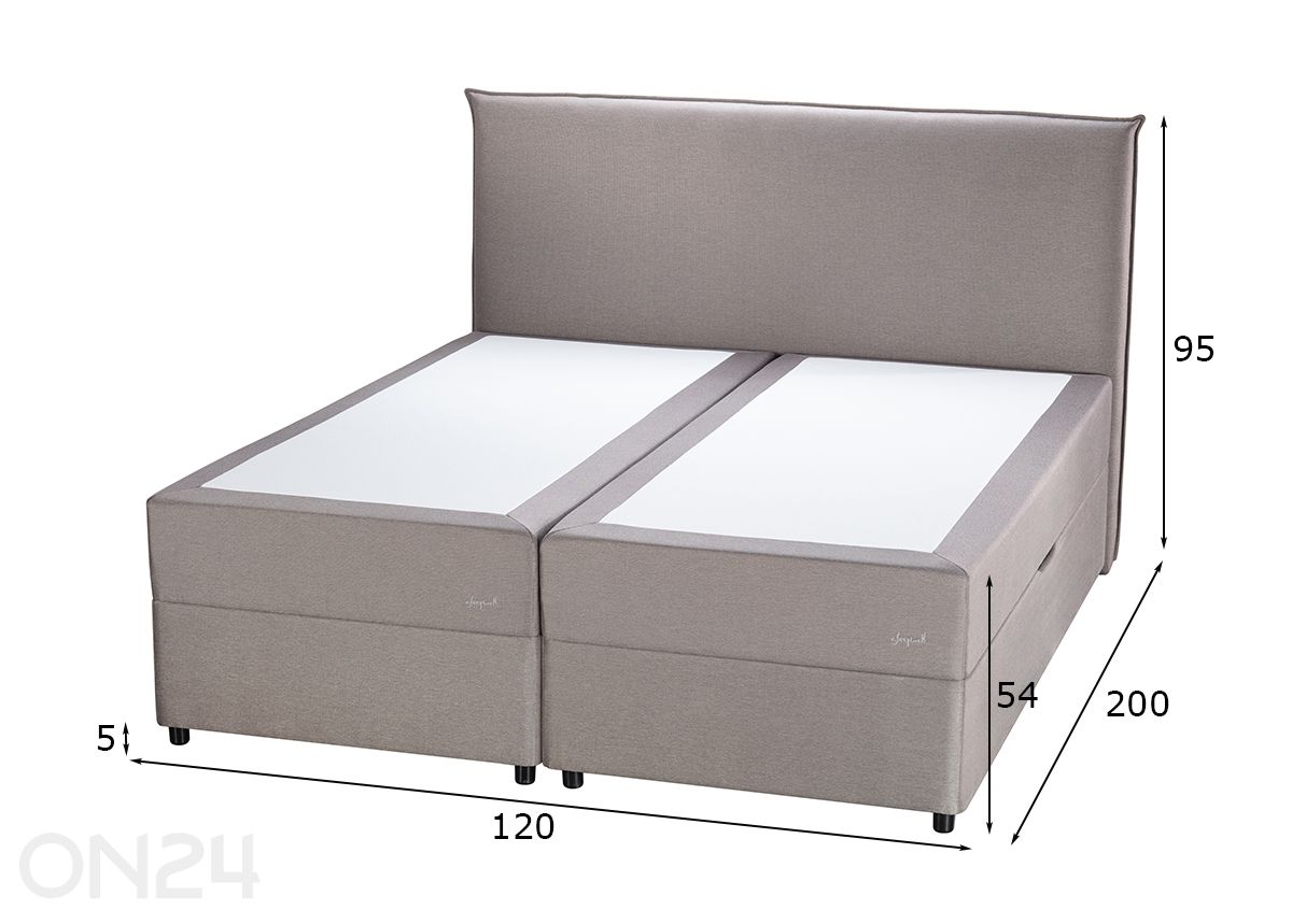Sleepwell Blue Storage voodikomplekt 120x200 cm suurendatud mõõdud