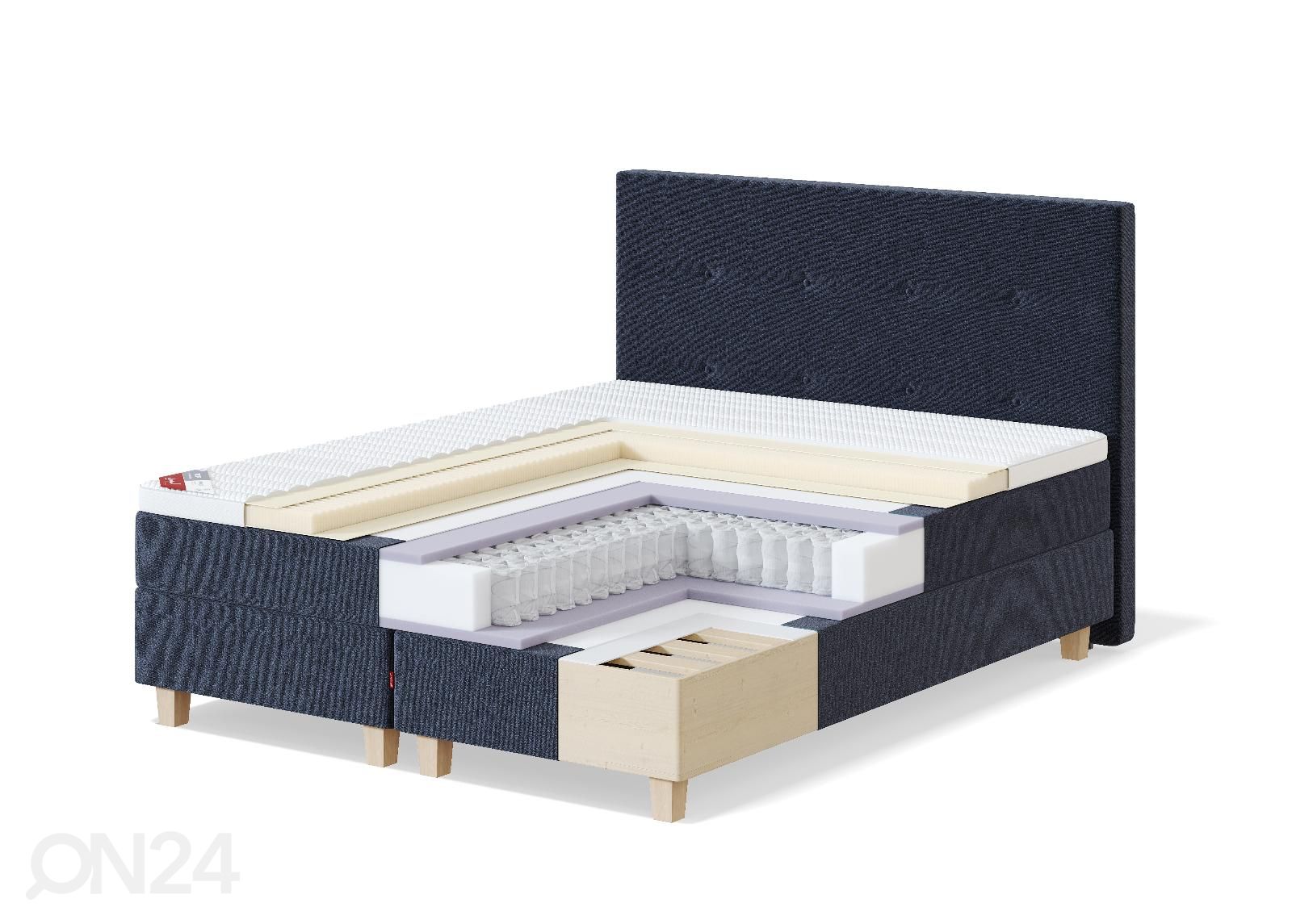 Sleepwell kontinentaalvoodi BLUE CONTINENTAL 140x200 cm suurendatud