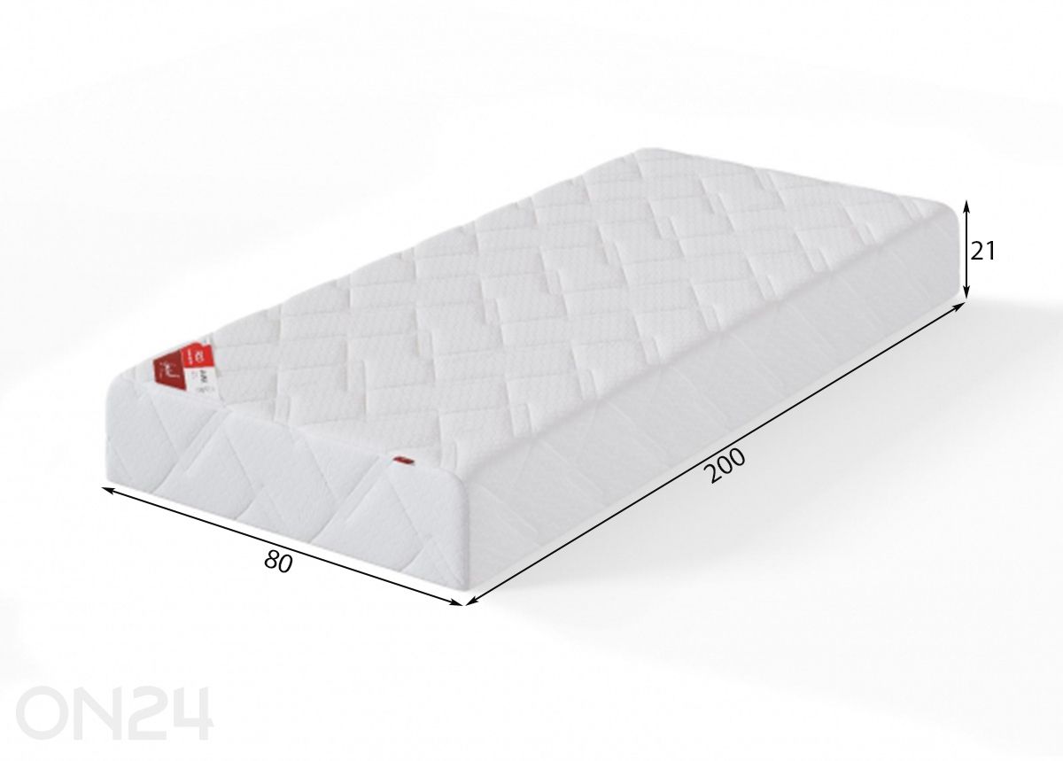 Sleepwell vedrumadrats RED ORTHOPEDIC 80x200 cm suurendatud mõõdud