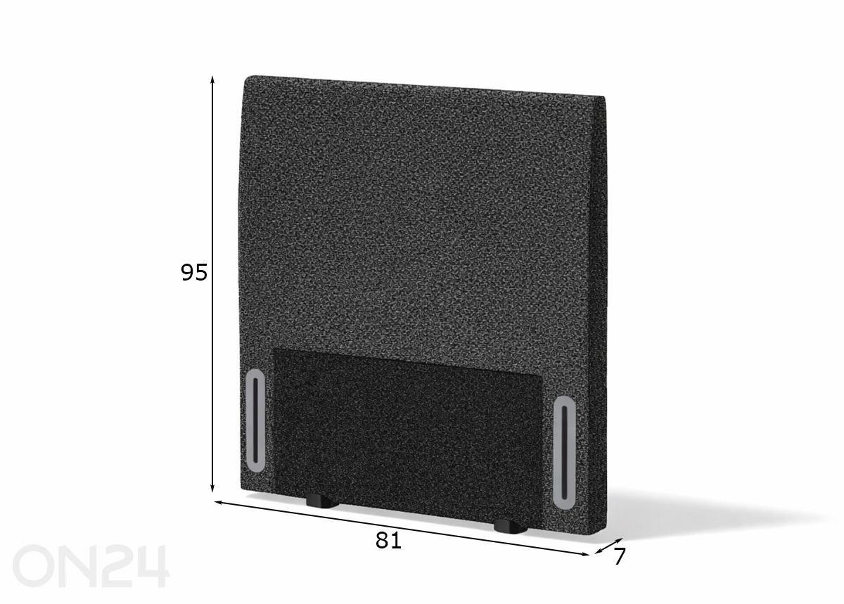 Sleepwell voodipeats BLUE H20 LOW 81 cm suurendatud mõõdud