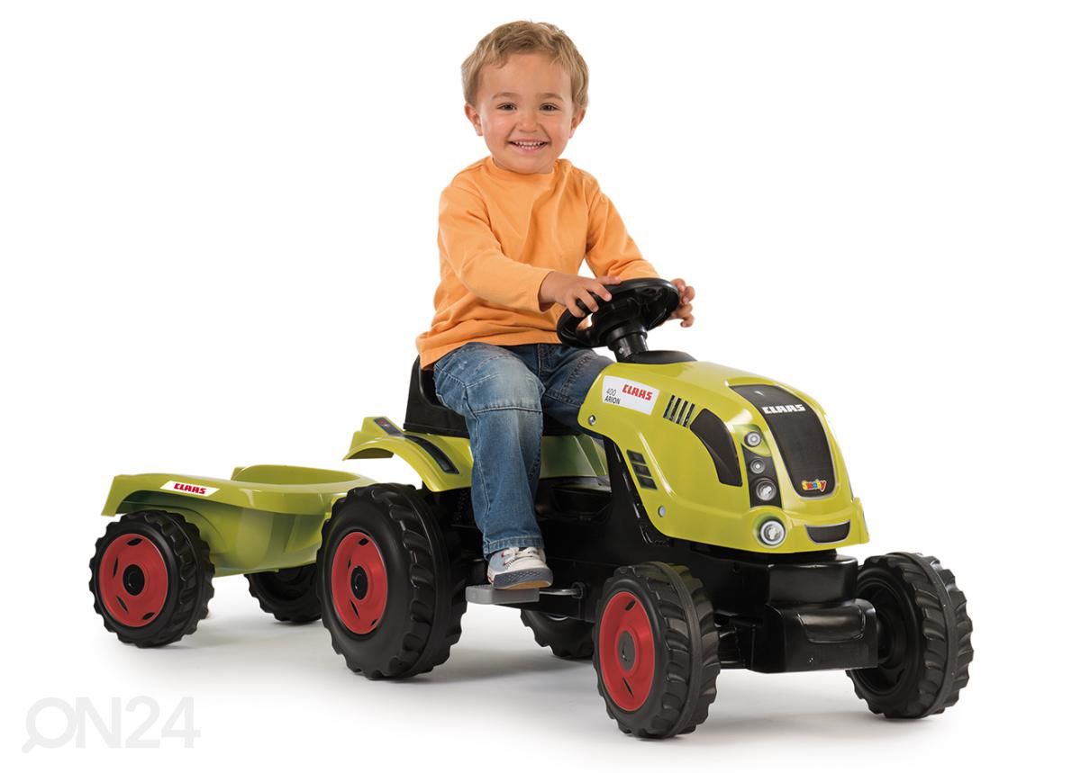 Smoby traktor Claas Farmer XL +käru suurendatud