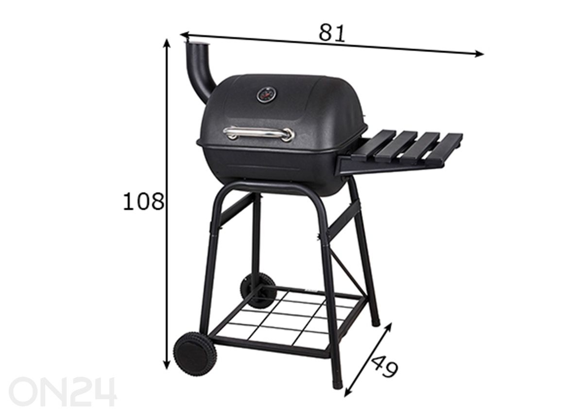 Söegrill Barrel suurendatud mõõdud