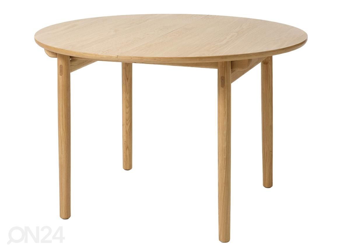 Söögilaud Ø 120 cm (pikendatav) suurendatud