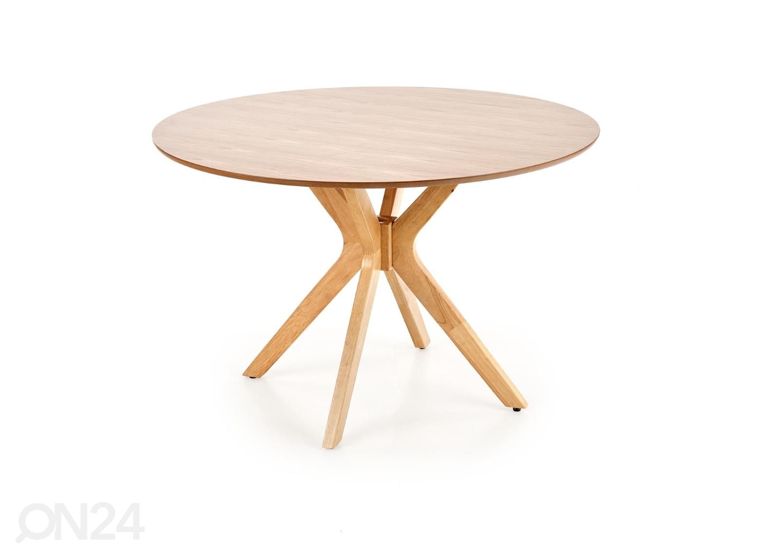Söögilaud Ø 120 cm suurendatud